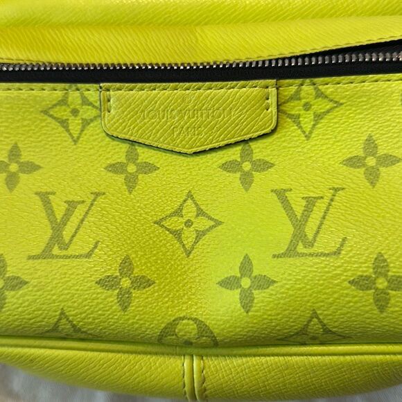 Louis Vuitton Women's Taigarama Coated Canvas Outdoor Monogram Bum Bag Yellow OS - Picture 13 of 15